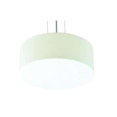 Afx Anton 19" LED Pendant - Satin Nickel Finish - Linen White Shade ANP1932LAJUDSN-LW